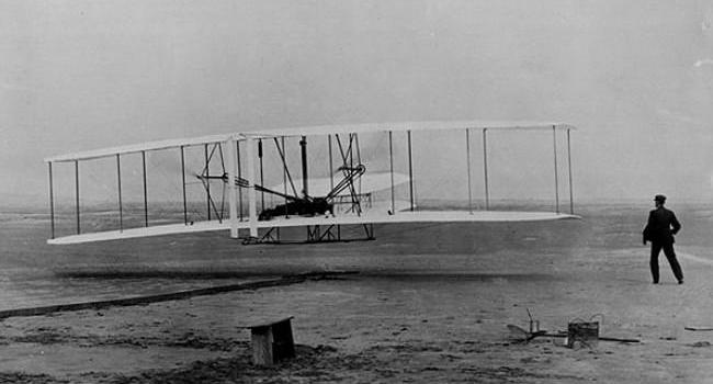 First powered flight, December 17, 1903, Kitty Hawk, North Carolina